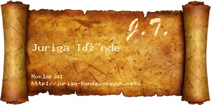 Juriga Tünde névjegykártya